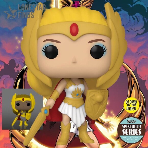 Funko Pop! Masters of the Universe MOTU She-Ra Glow GITD Specialty Series Figure - Picture 9 of 9